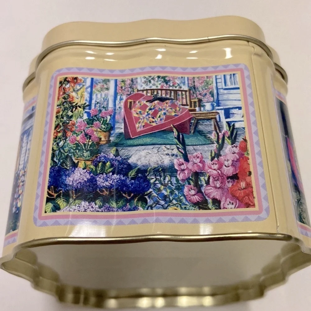 Vintage Diane Phalen Watercolors Grandma’s Treasures tin‎ box lake house …